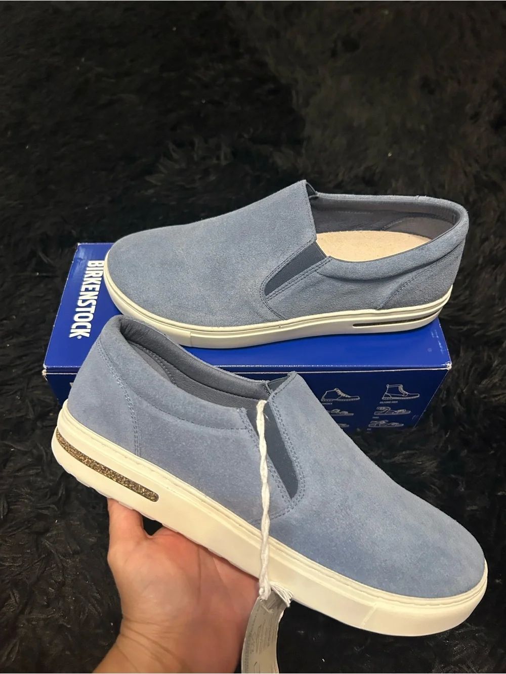 BIRKENSTOCK Oswego blue suede slip on casual walking shoes women’s eur 40 new